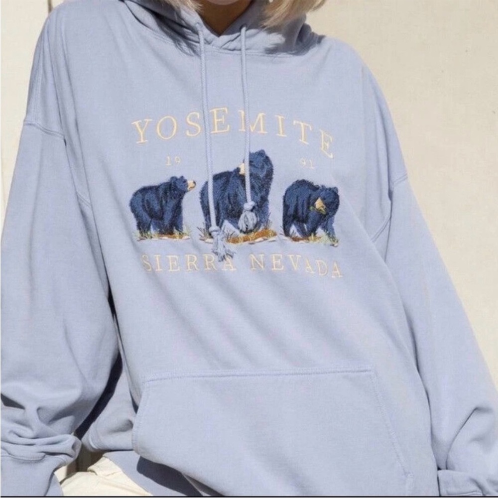 Brandy Melville Blue Graphic Hoodie